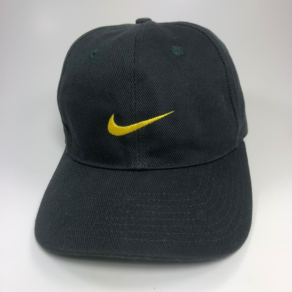 Nike Swoosh Snapback Golf Baseball Hat Cap Black